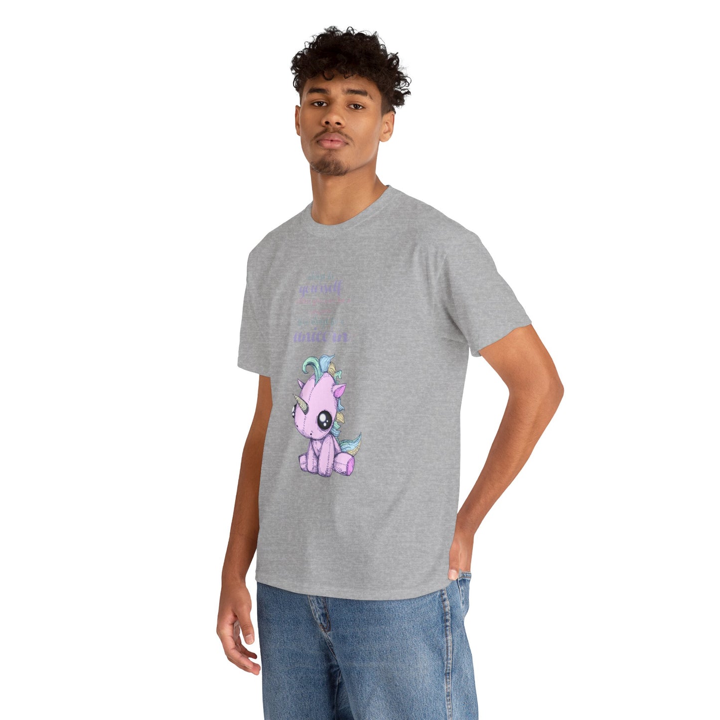 Be Yourself Unicorn Unisex Heavy Cotton Tee