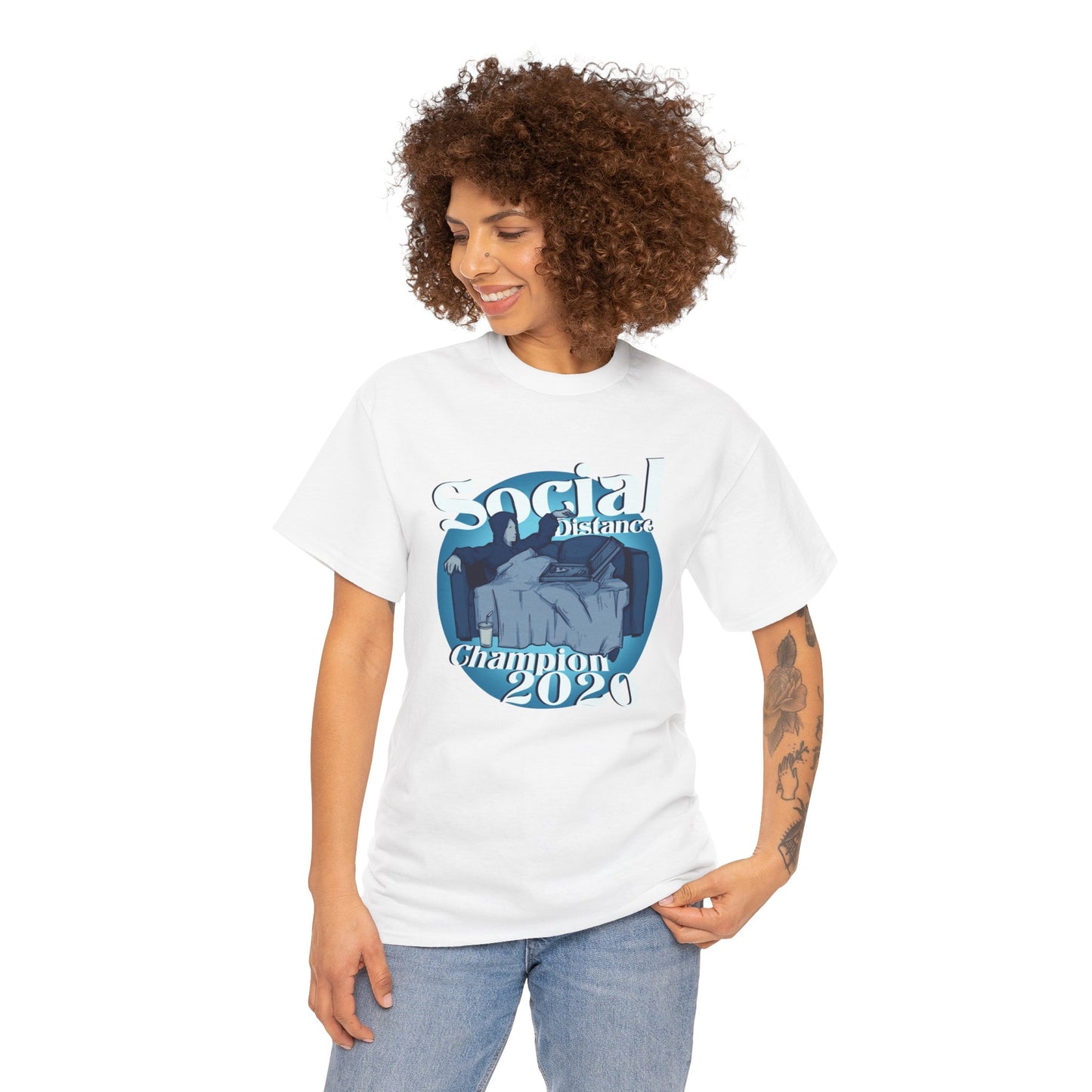 Social Distance Champion Unisex Heavy Cotton Tee
