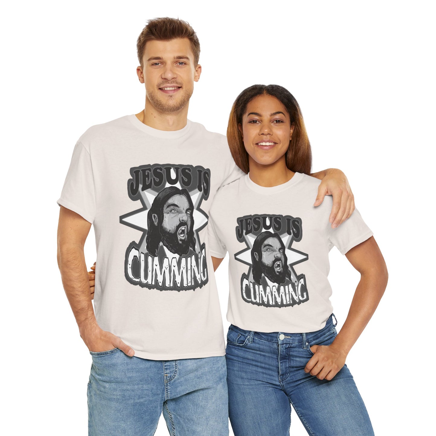 Jesus Is Cumming Unisex Heavy Cotton Tee