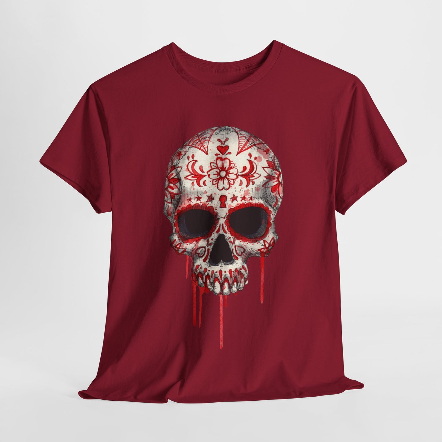 Blood Skull Unisex Heavy Cotton Tee