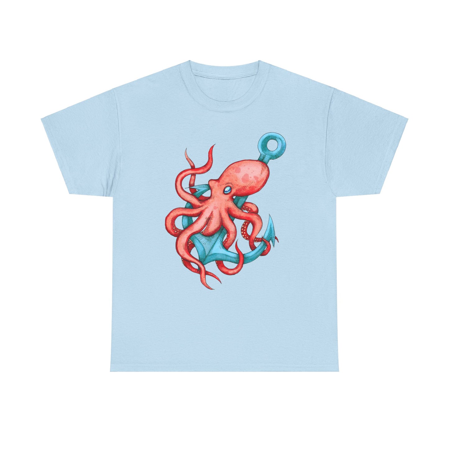 Octopus Anchor Unisex Heavy Cotton Tee
