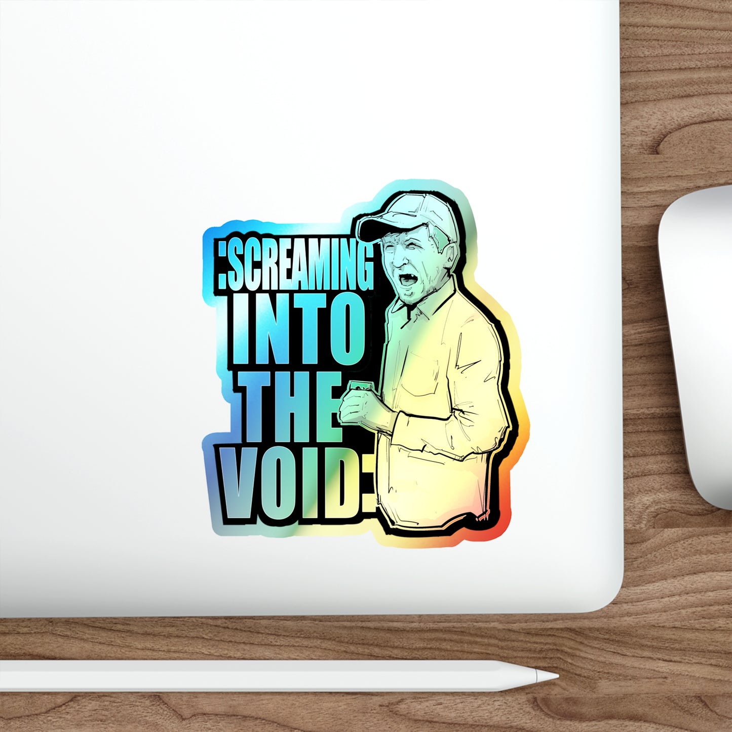 Screaming Into The Void Holographic Die-cut Stickers
