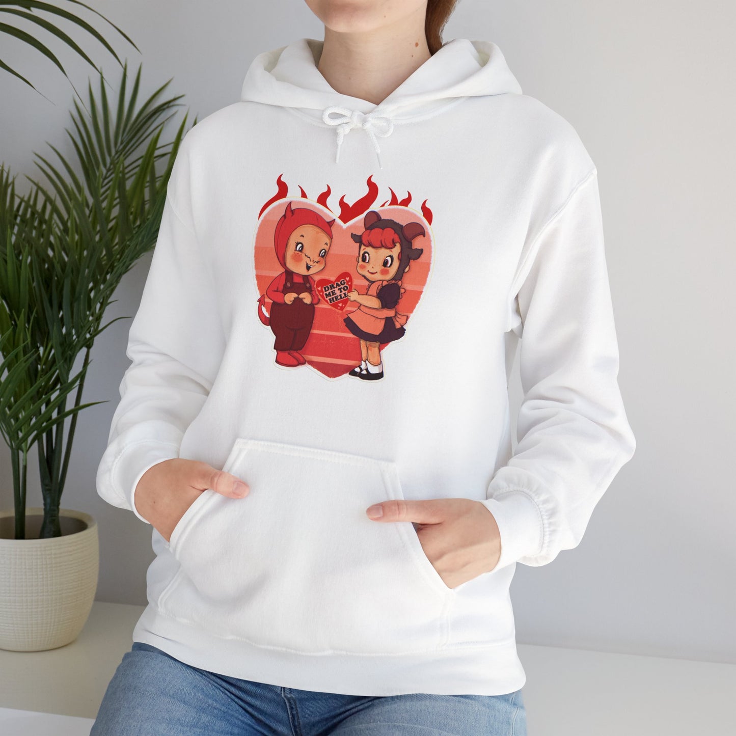 Love Is Hell Unisex Heavy Blend Hooded Sweatshirt
