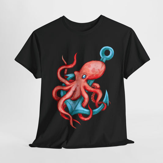 Octopus Anchor Unisex Heavy Cotton Tee