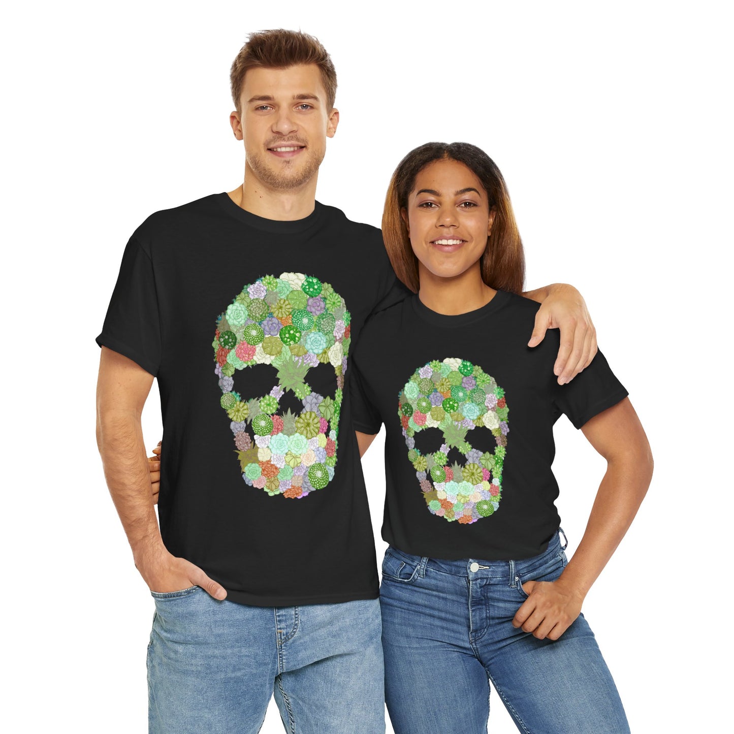 Succulent Skull Unisex Heavy Cotton Tee