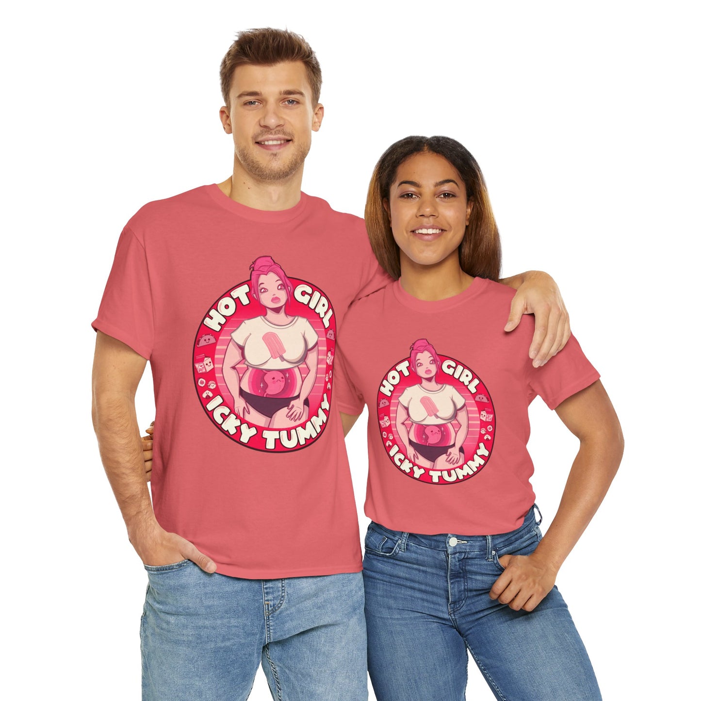 Hot Girl Icky Tummy Unisex Heavy Cotton Tee
