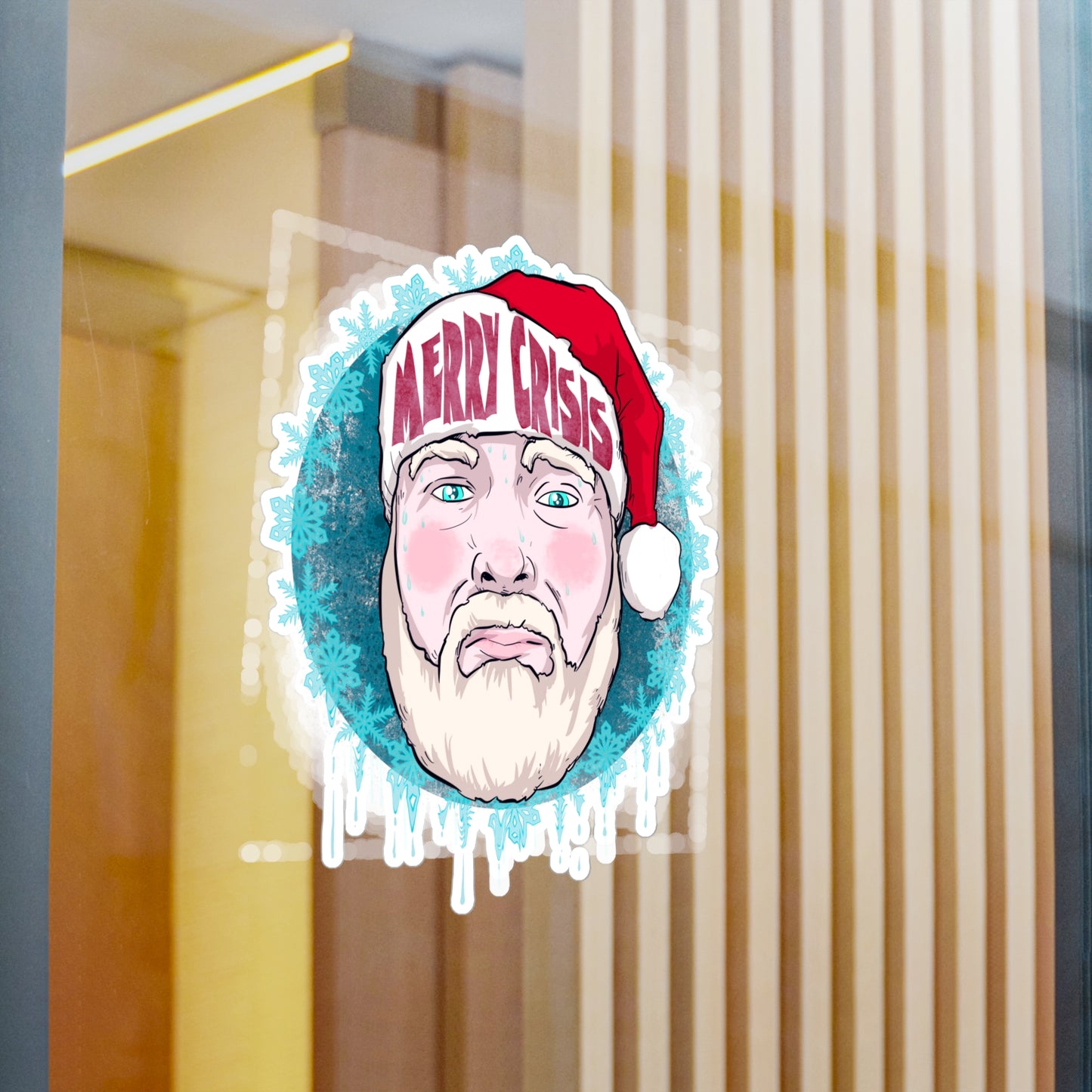 Merry Crisis Kiss-Cut Vinyl Decal