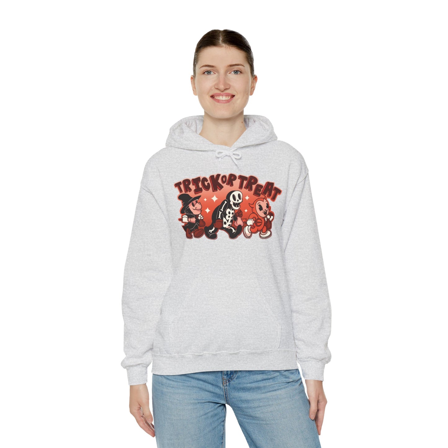 Trick Or Treat Rubber Hose Unisex Heavy Blend Hooded Sweatshirt