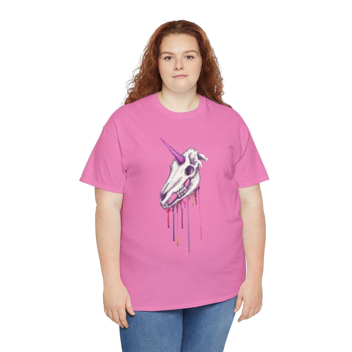 Unicorn Skull Unisex Heavy Cotton Tee