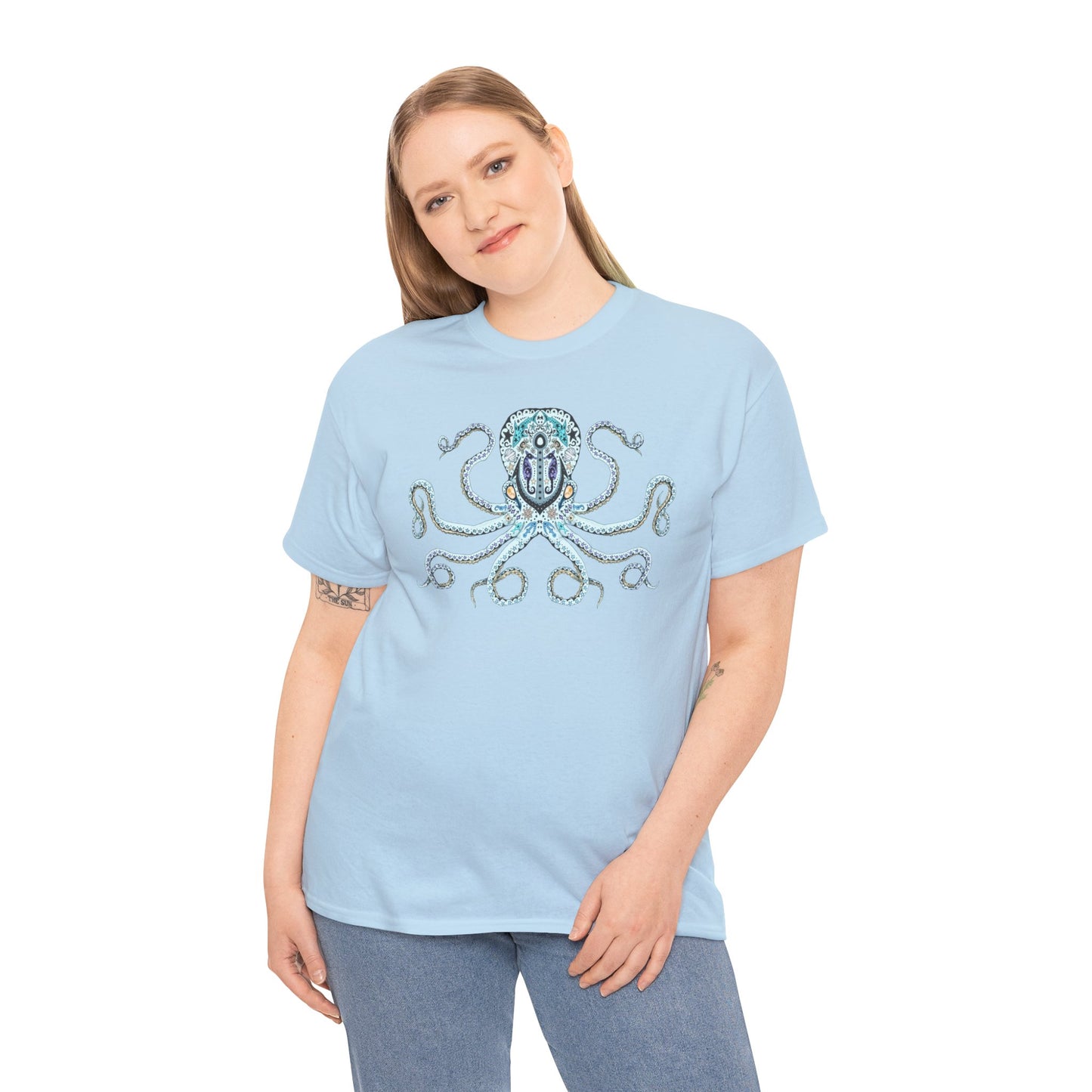 Octopus Sugar Skull Unisex Heavy Cotton Tee