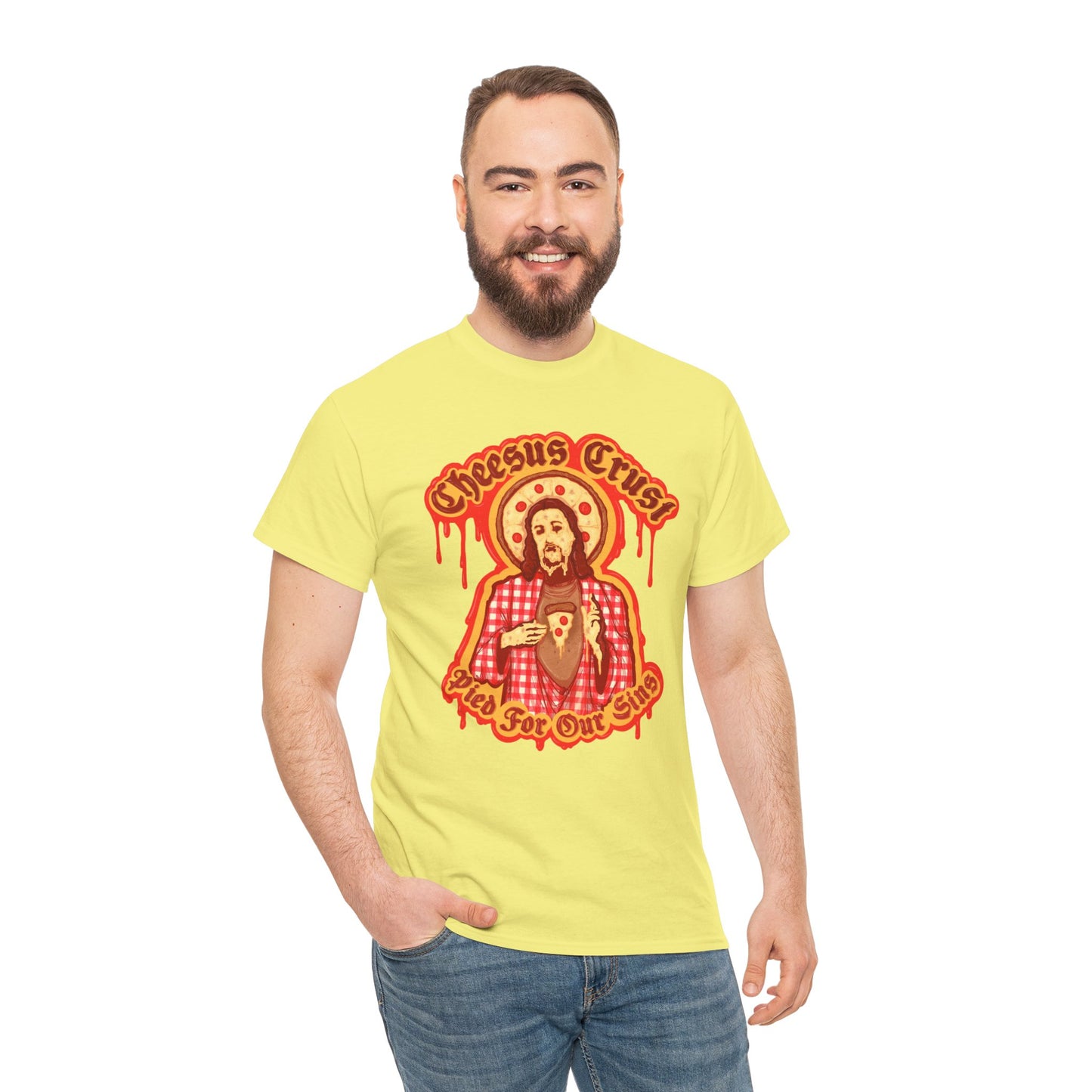 Cheesus Crust Unisex Heavy Cotton Tee