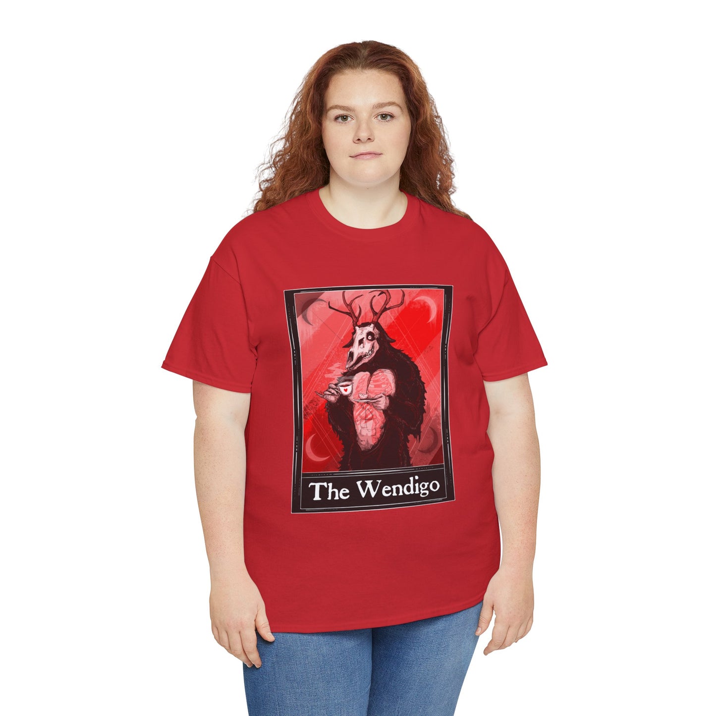 The Wendigo Tarot (Front & Back Print) Unisex Heavy Cotton Tee