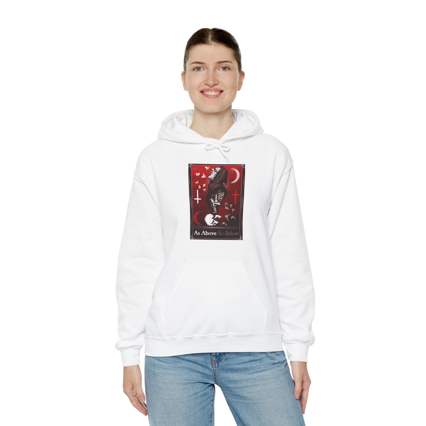 As Above So Below Tarot Unisex Heavy Blend Hooded Sweatshirt