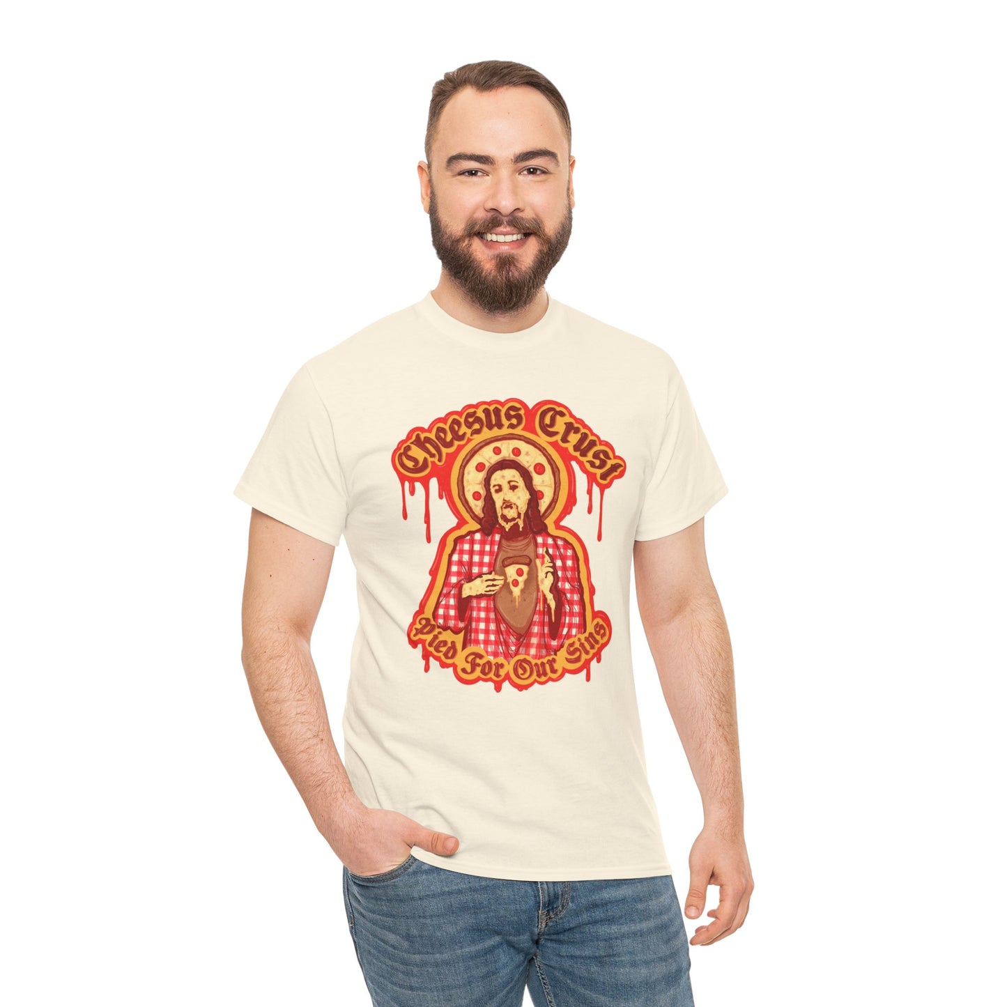 Cheesus Crust Unisex Heavy Cotton Tee