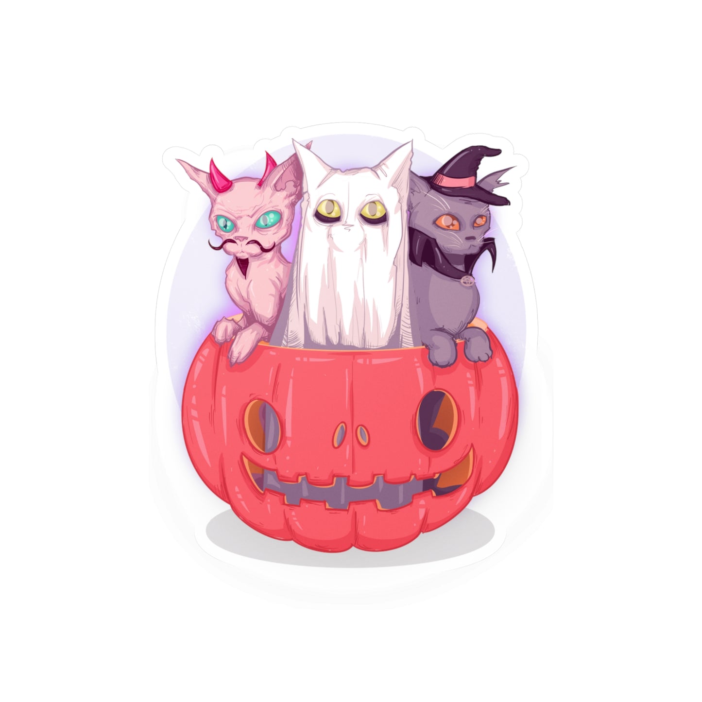 Meowloween Kiss-Cut Vinyl Decal