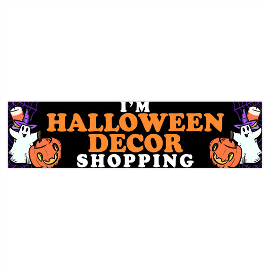 Halloween Decor Shopping Bumper Stickers