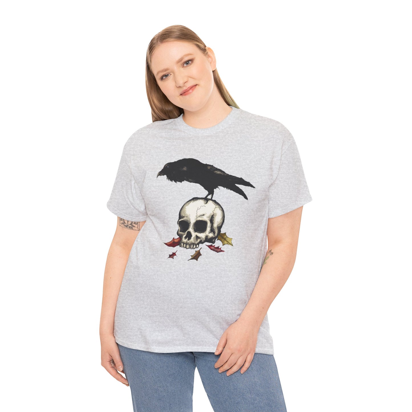 Crow Skull Unisex Heavy Cotton Tee