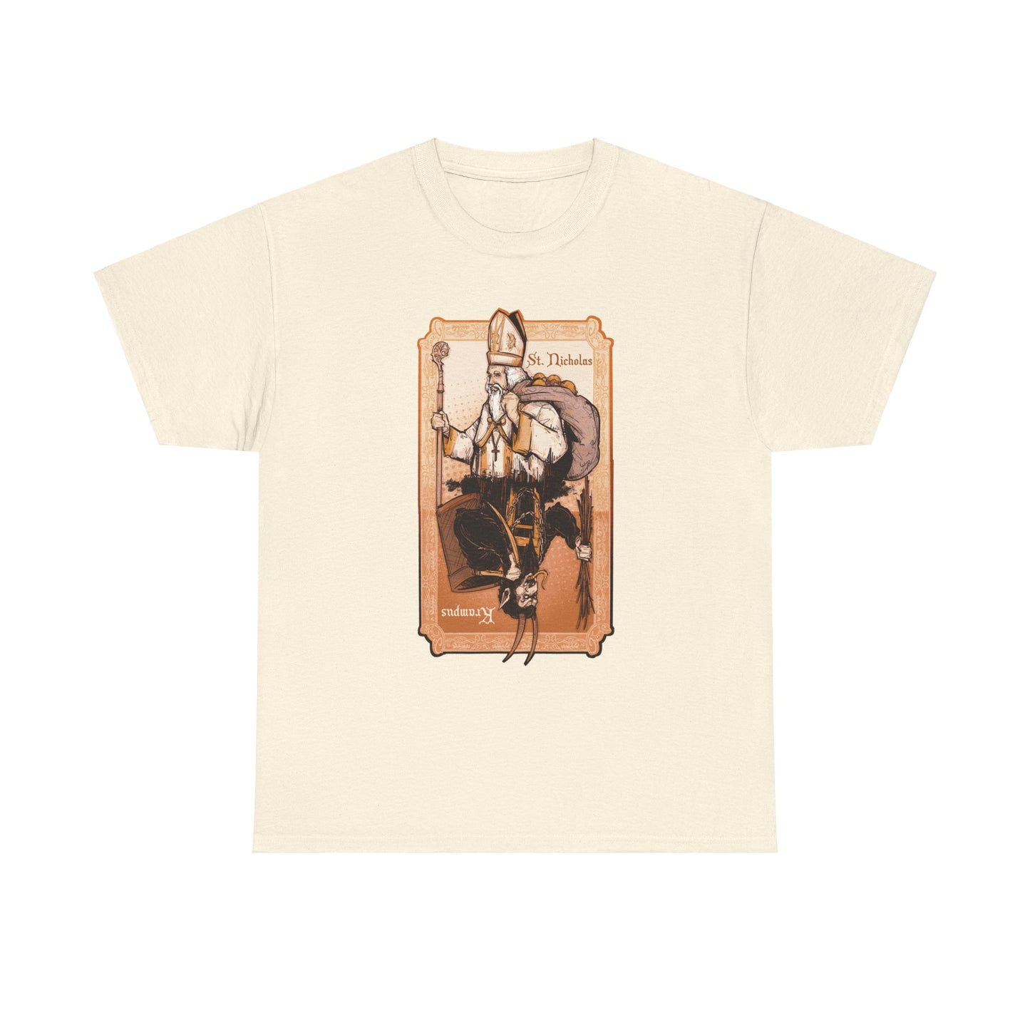As Above So Below St Nick x Krampus Unisex Heavy Cotton Tee