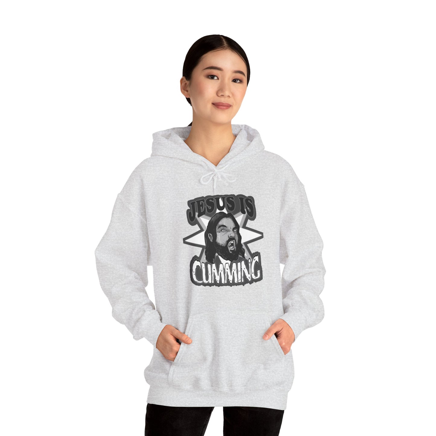 Jesus Is Cumming Unisex Heavy Blend Hooded Sweatshirt