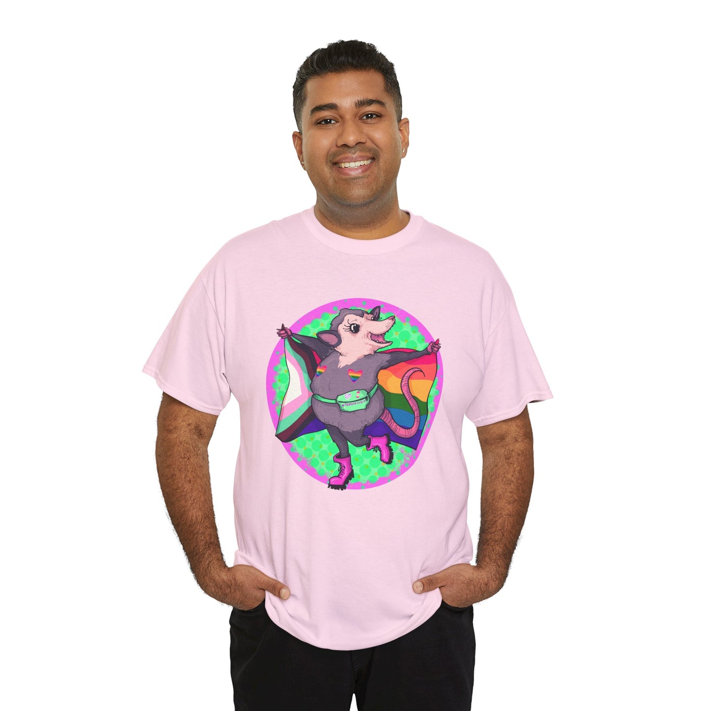 Pride Opossum Unisex Heavy Cotton Tee