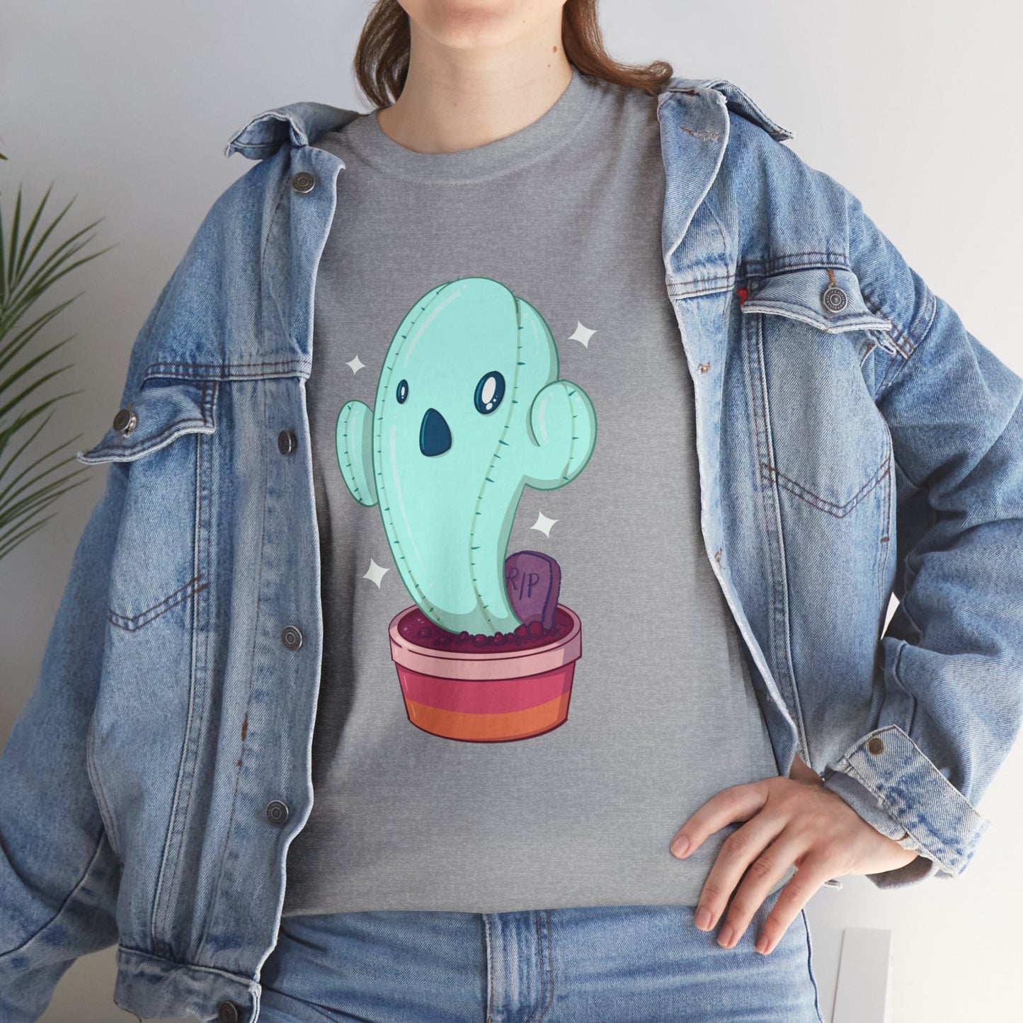 Spooky Succulent Unisex Heavy Cotton Tee