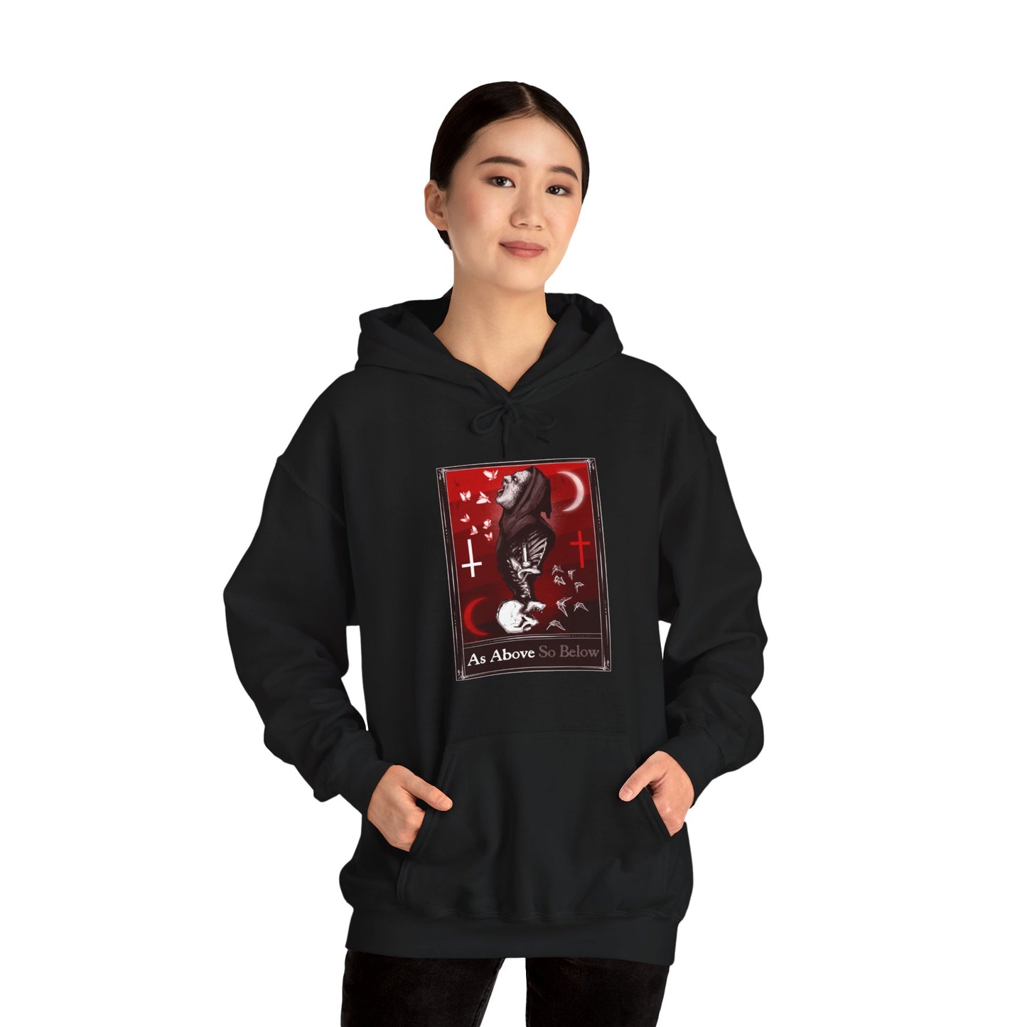 As Above So Below Tarot Unisex Heavy Blend Hooded Sweatshirt