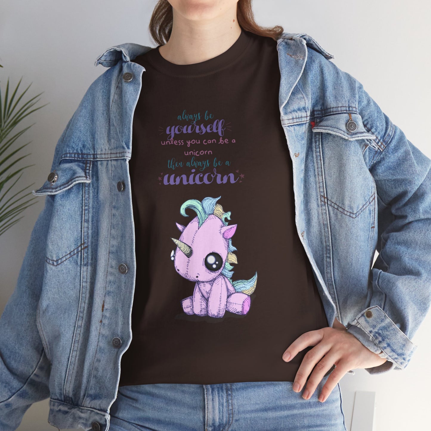 Be Yourself Unicorn Unisex Heavy Cotton Tee