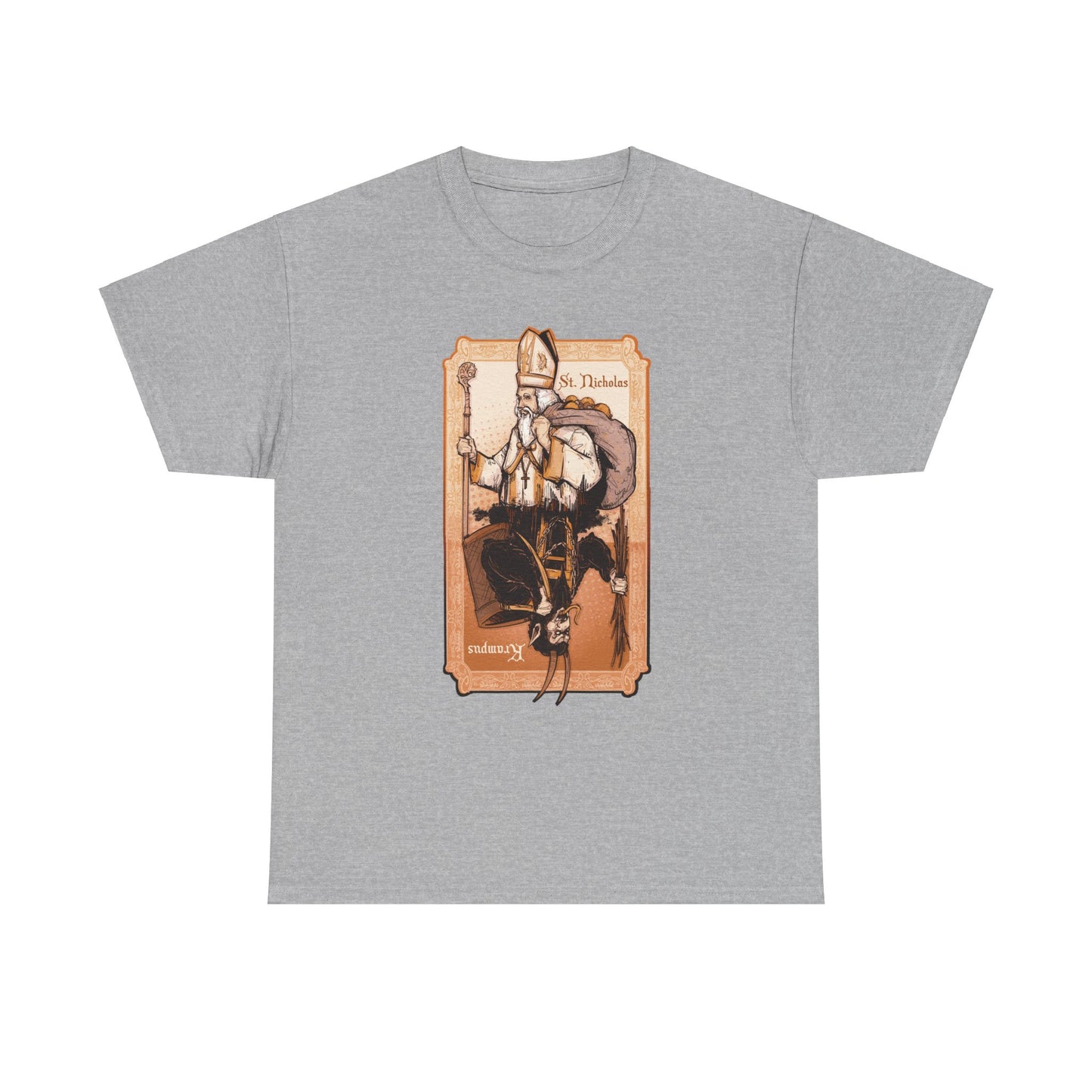 As Above So Below St Nick x Krampus Unisex Heavy Cotton Tee