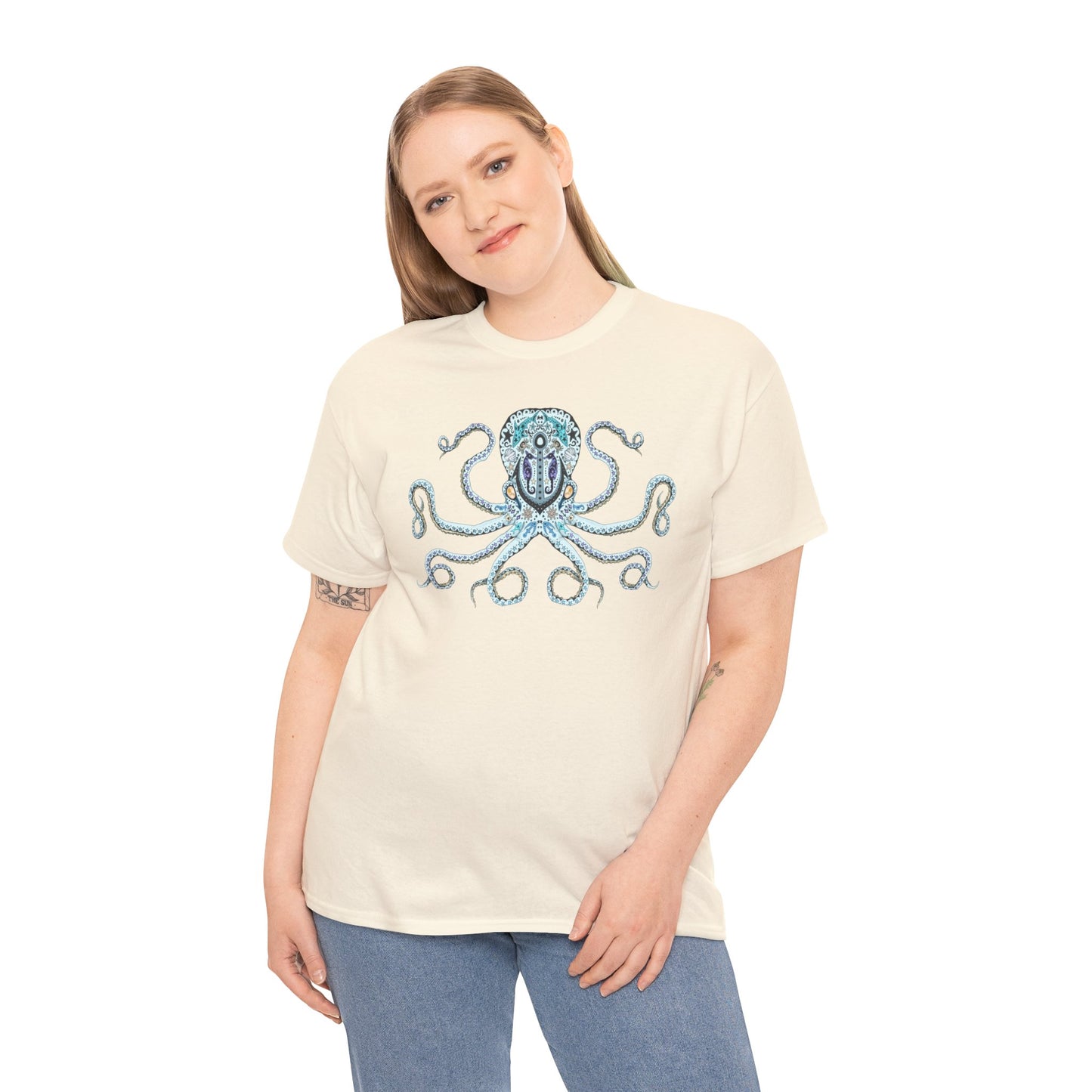 Octopus Sugar Skull Unisex Heavy Cotton Tee