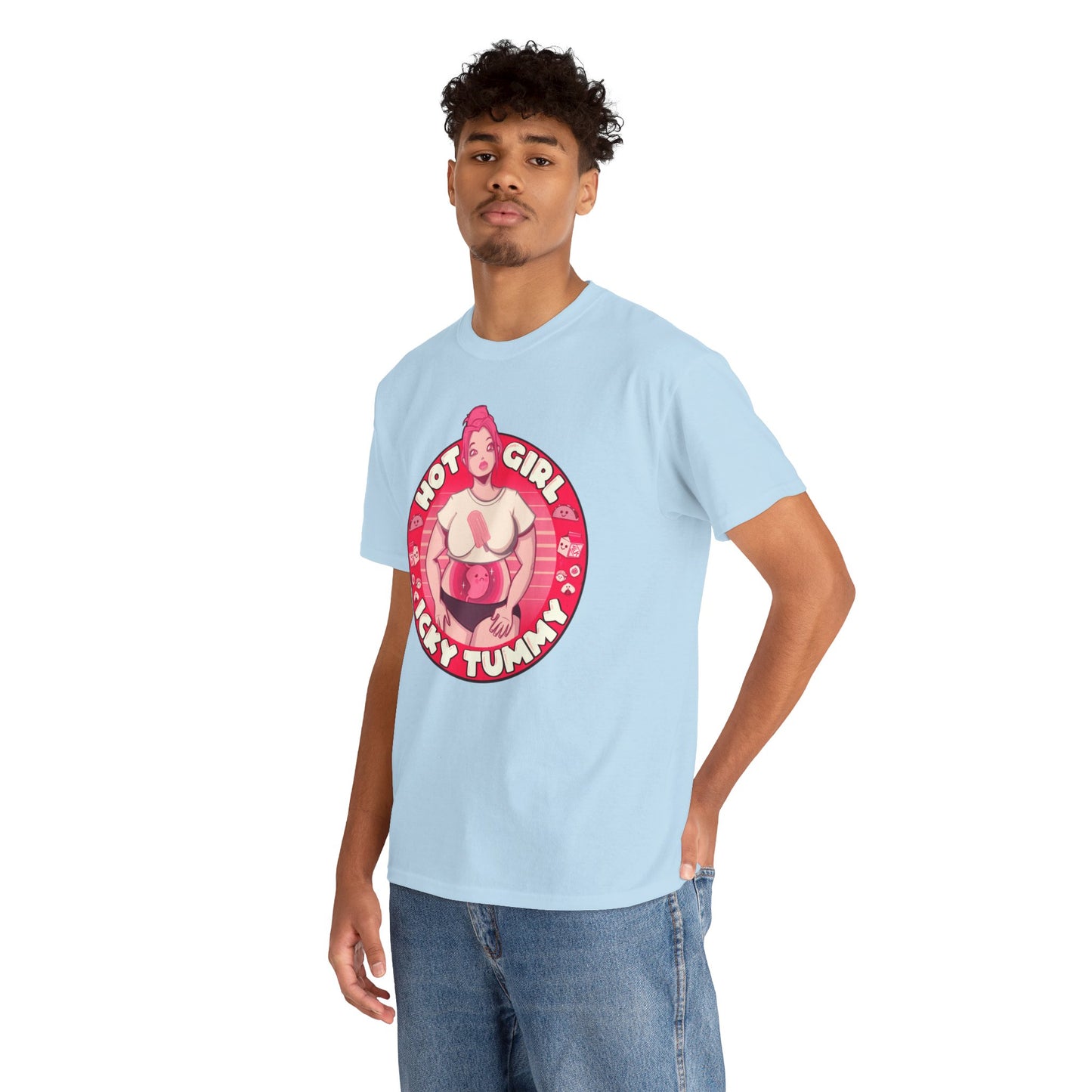 Hot Girl Icky Tummy Unisex Heavy Cotton Tee