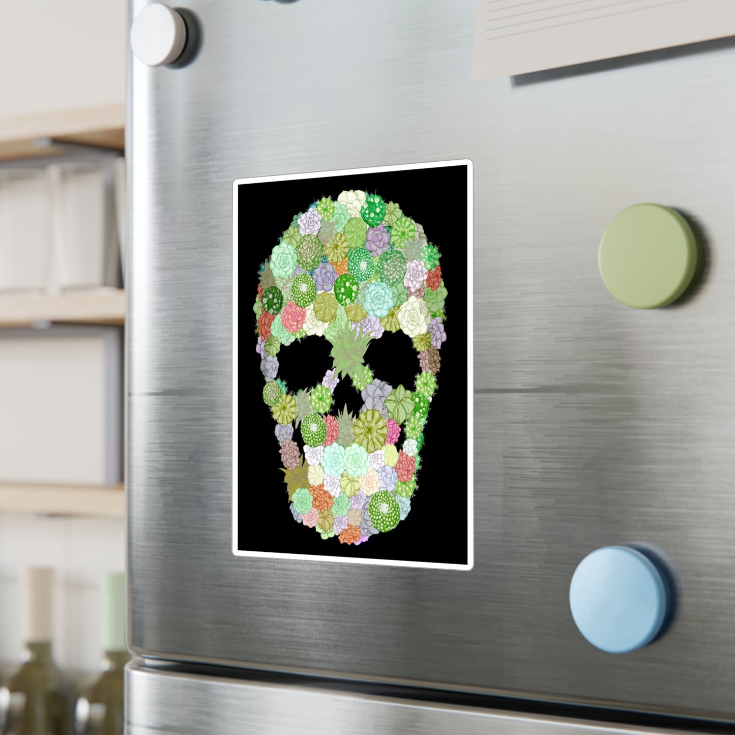 Succulent Skull Kiss-Cut Vinyl Decal