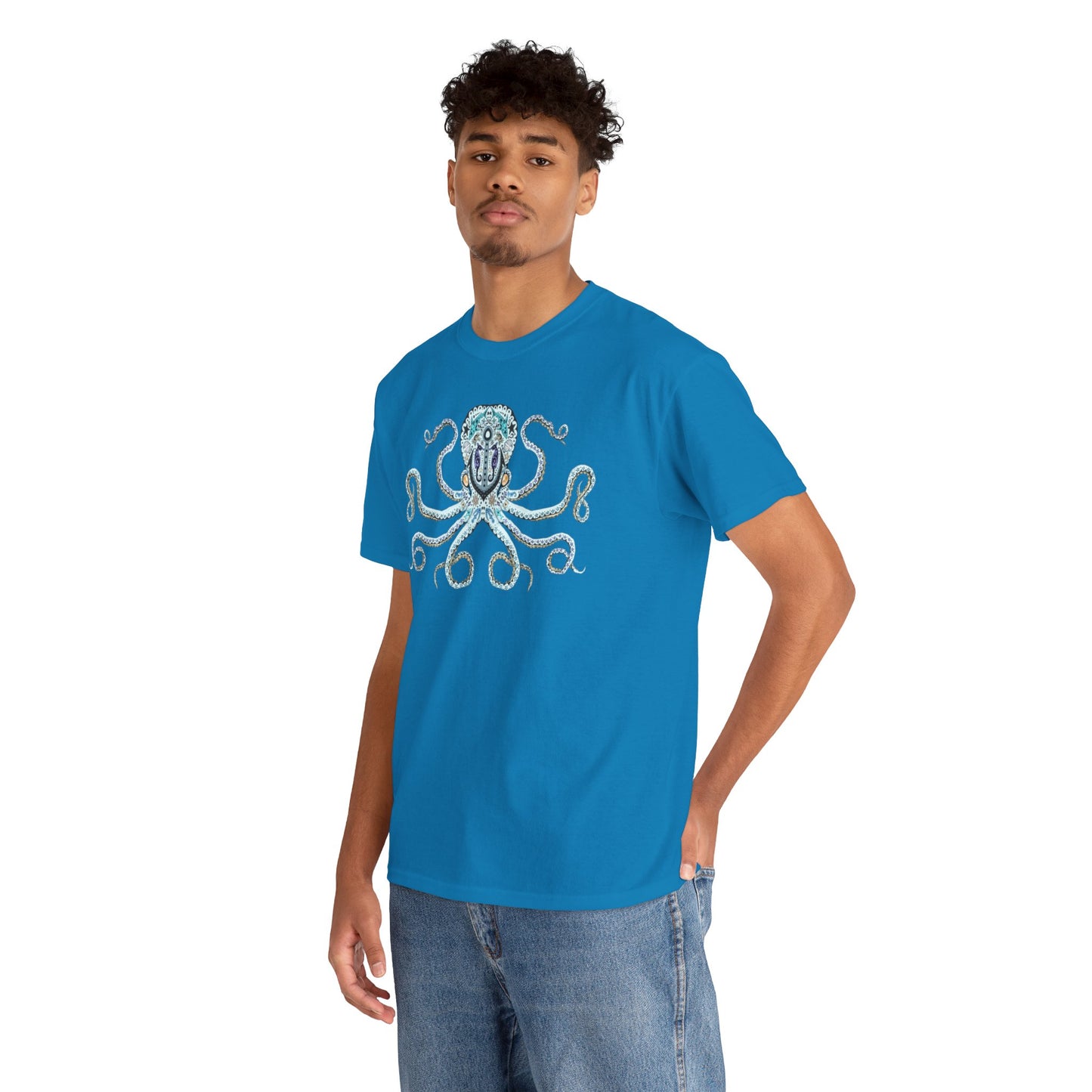 Octopus Sugar Skull Unisex Heavy Cotton Tee