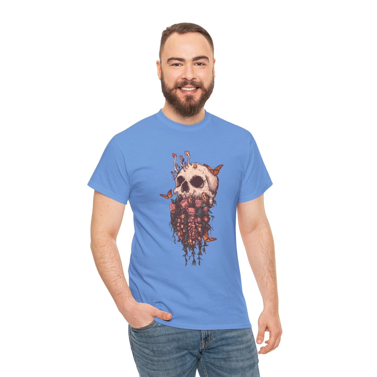 Elemental Skull Nature Unisex Heavy Cotton Tee