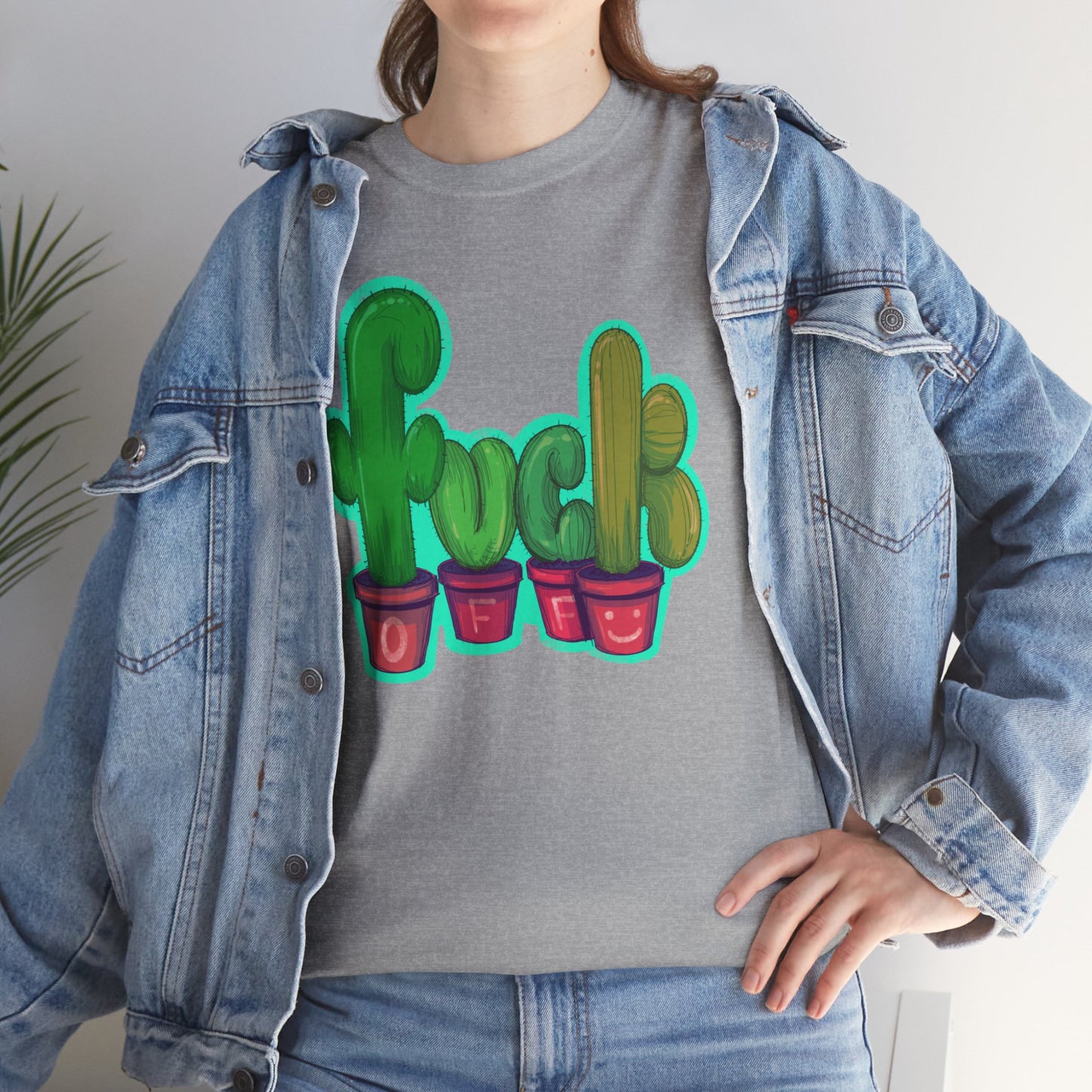 Rude Succulents Unisex Heavy Cotton Tee