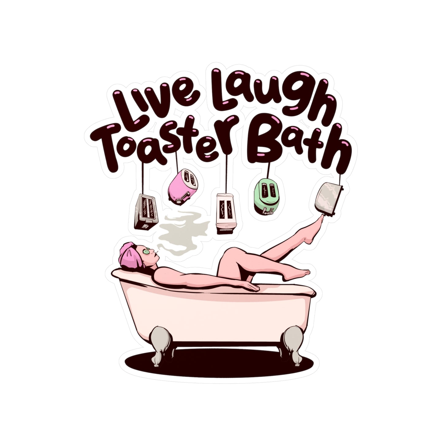 Toaster Bath Kiss-Cut Vinyl Decal