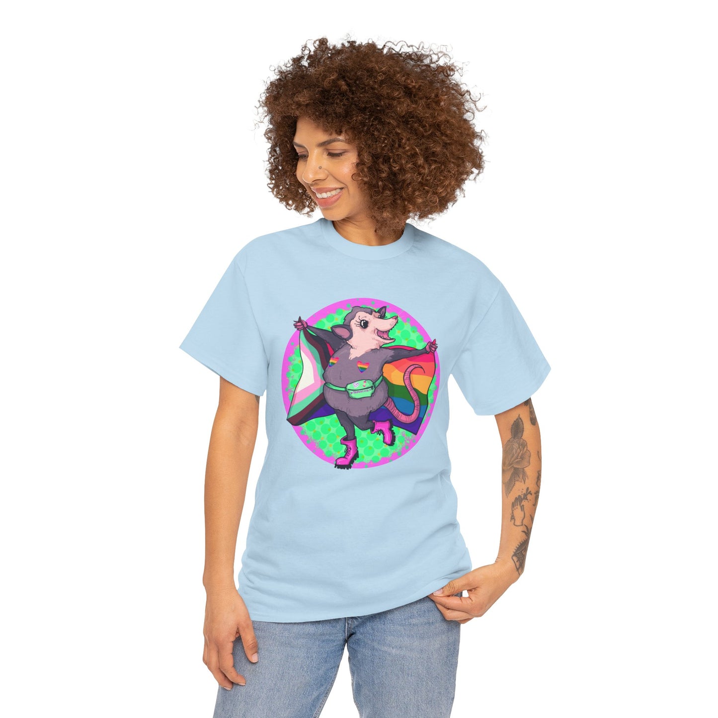 Pride Opossum Unisex Heavy Cotton Tee