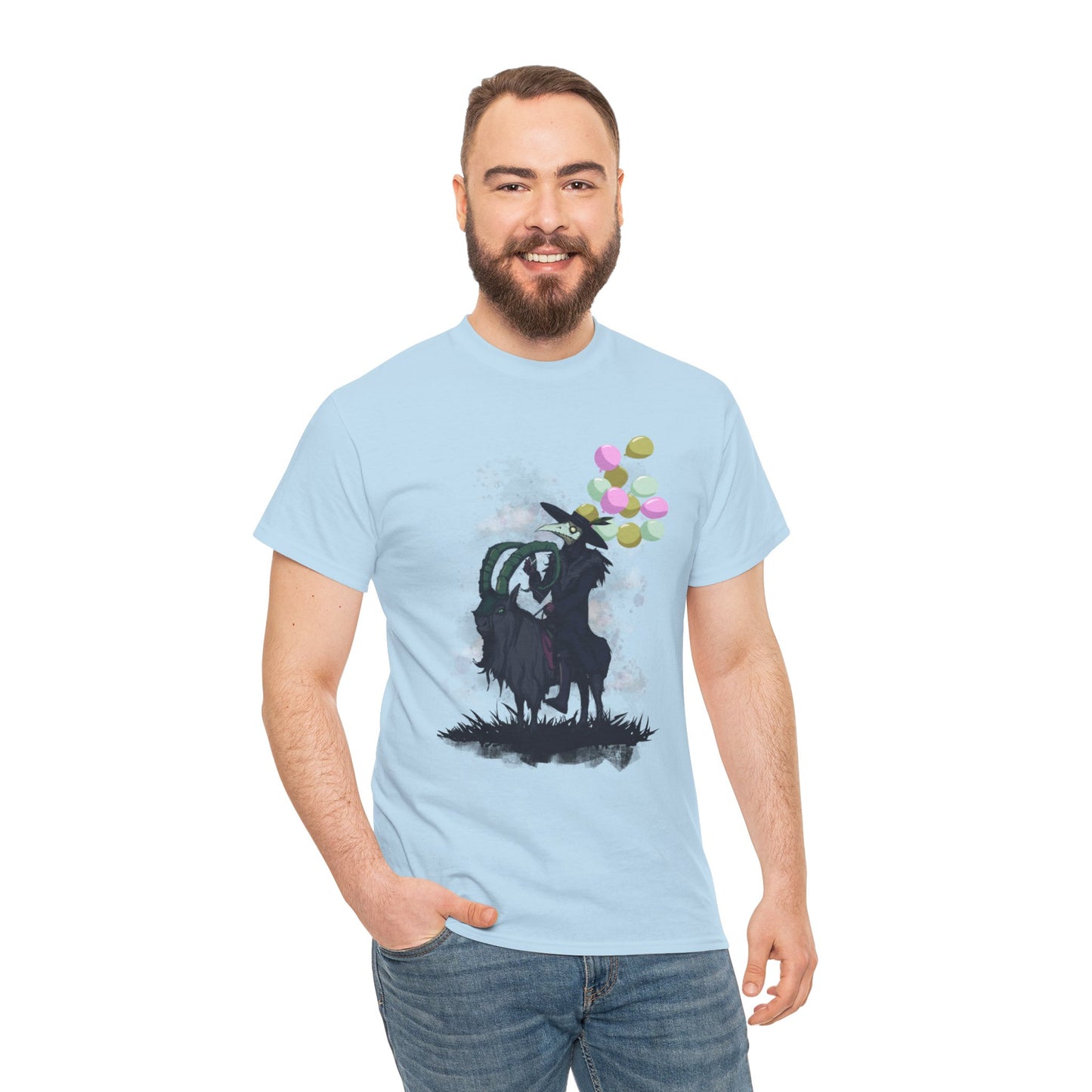 Plague Doctor Balloons Unisex Heavy Cotton Tee