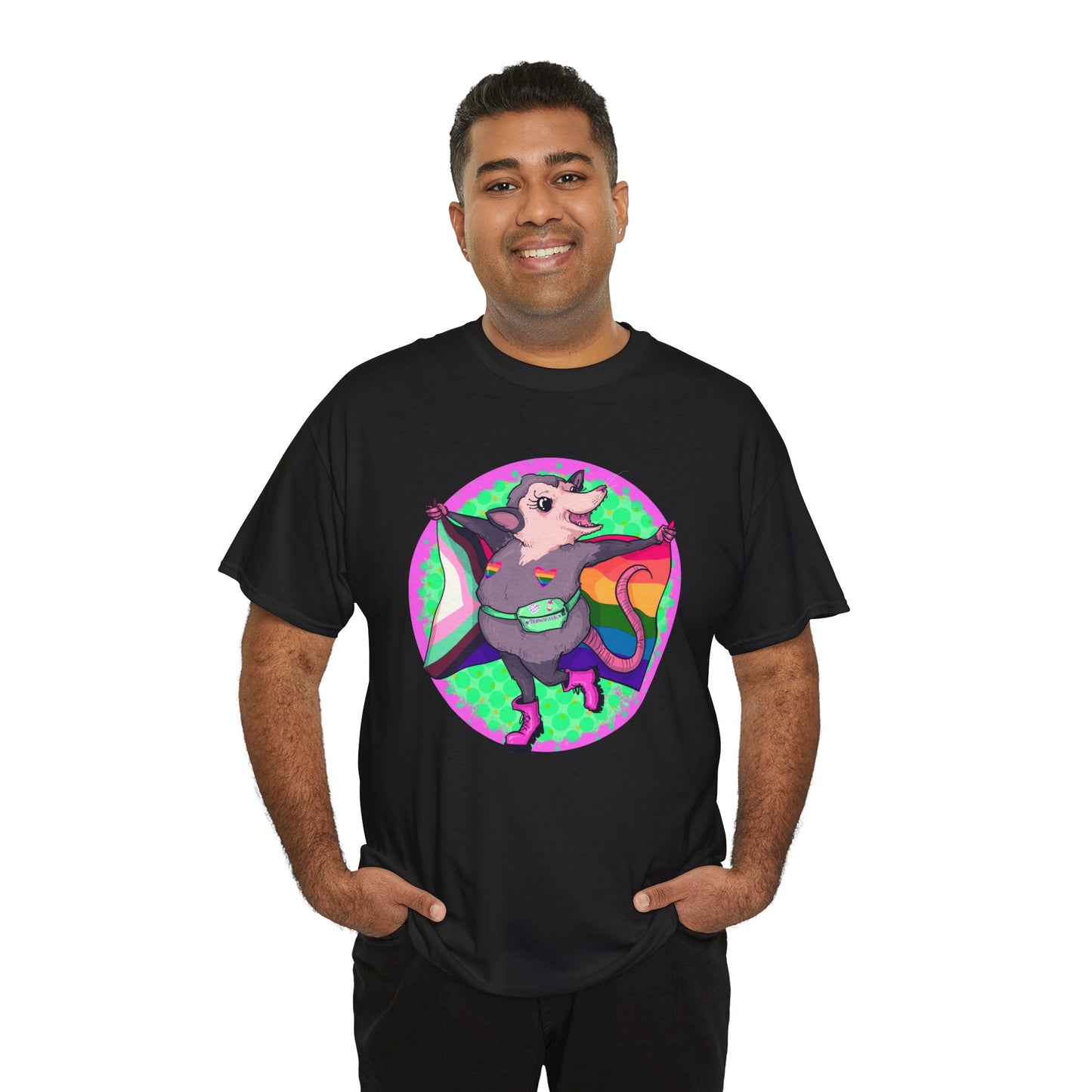 Pride Opossum Unisex Heavy Cotton Tee