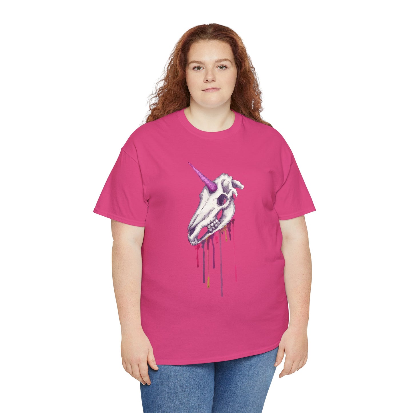 Unicorn Skull Unisex Heavy Cotton Tee