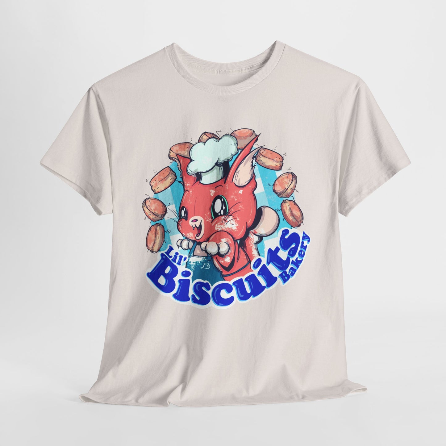 Lil Biscuits Cat Bakery Unisex Heavy Cotton Tee