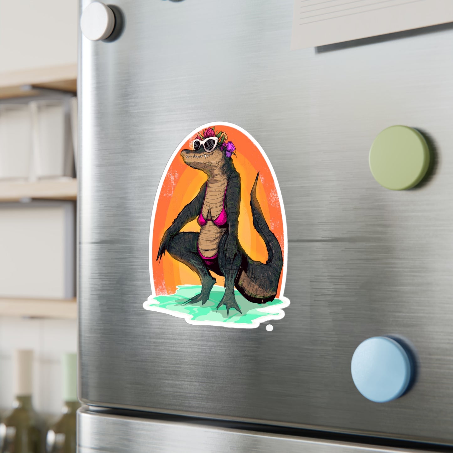 Hot Gator Summer Kiss-Cut Vinyl Decal