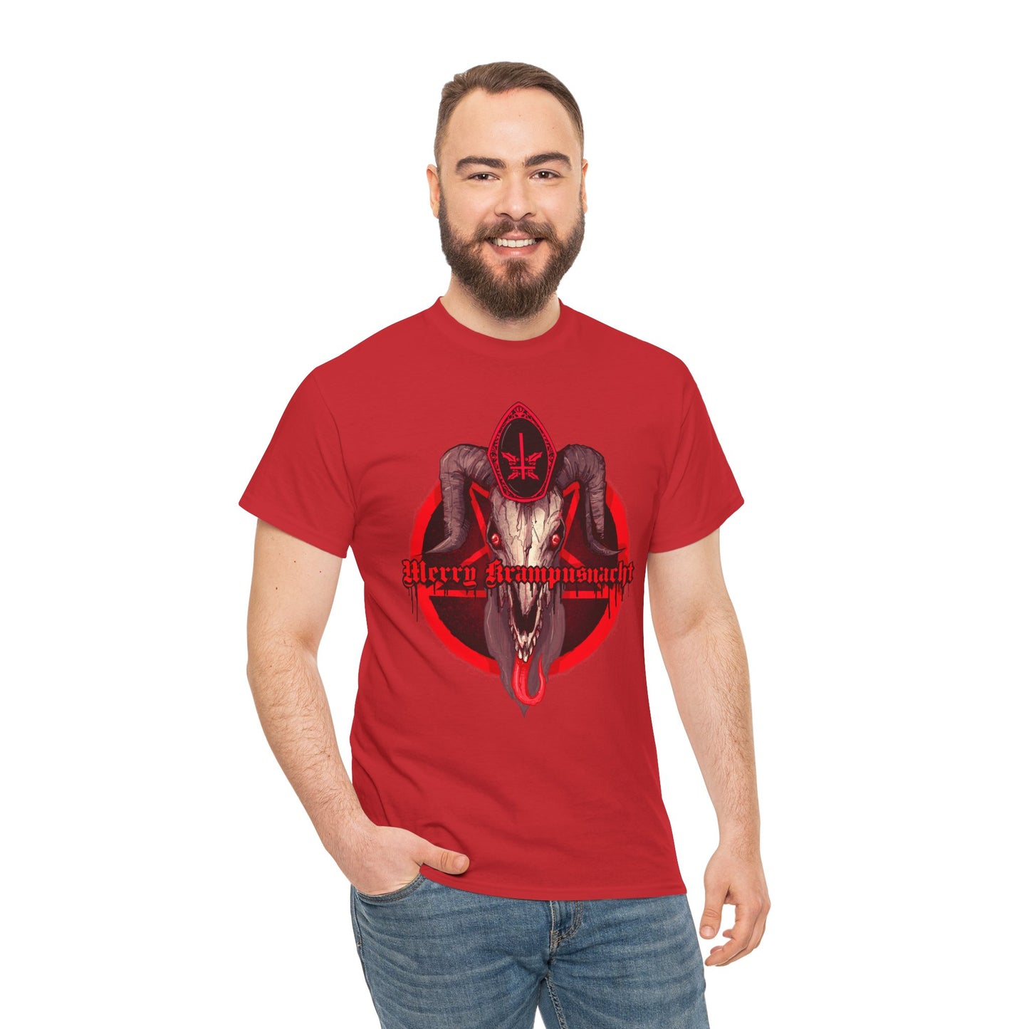 Merry Krampusnacht Unisex Heavy Cotton Tee