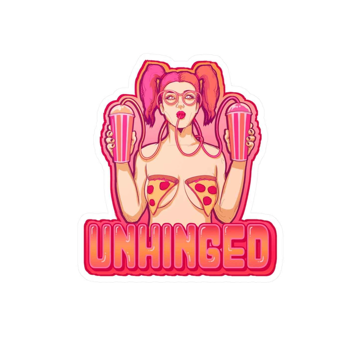 Unhinged Kiss-Cut Vinyl Decal