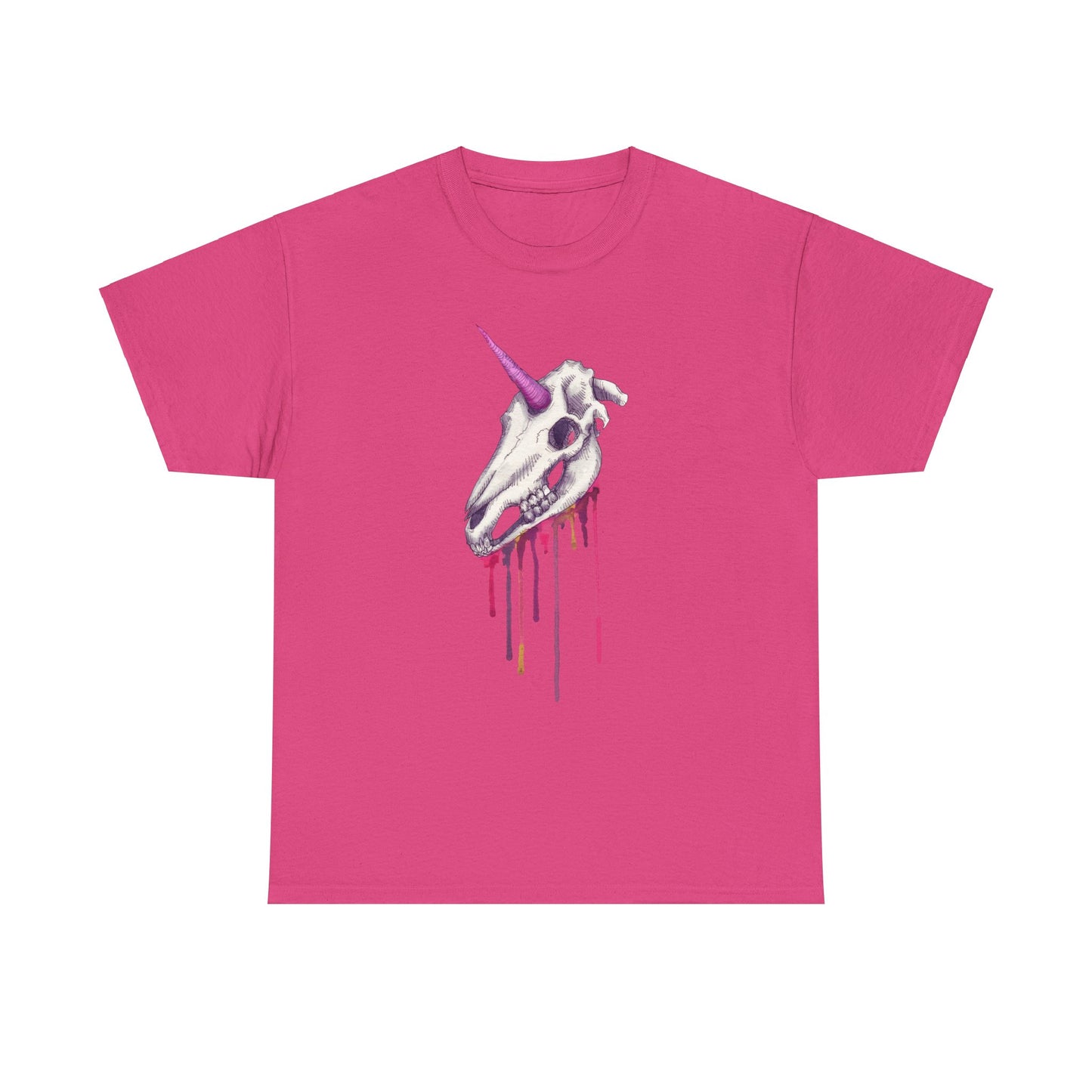 Unicorn Skull Unisex Heavy Cotton Tee