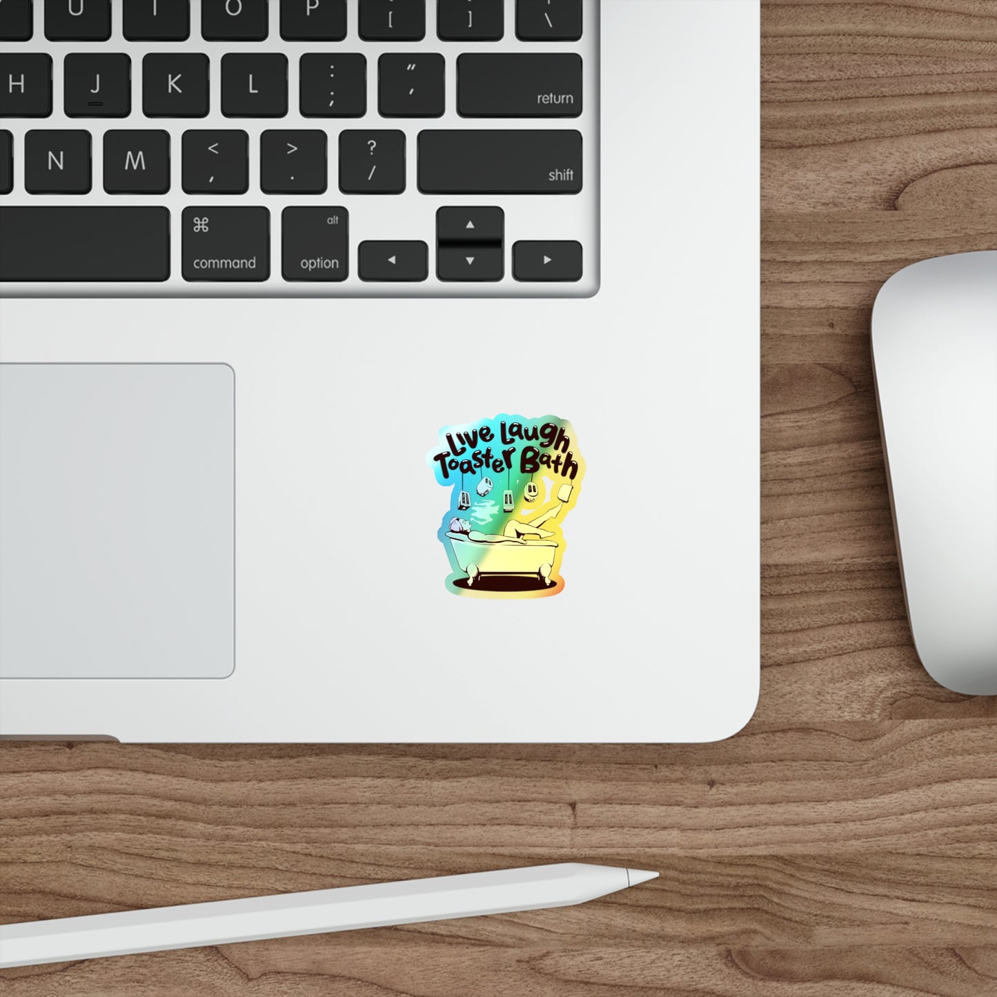 Toaster Bath Holographic Die-cut Stickers