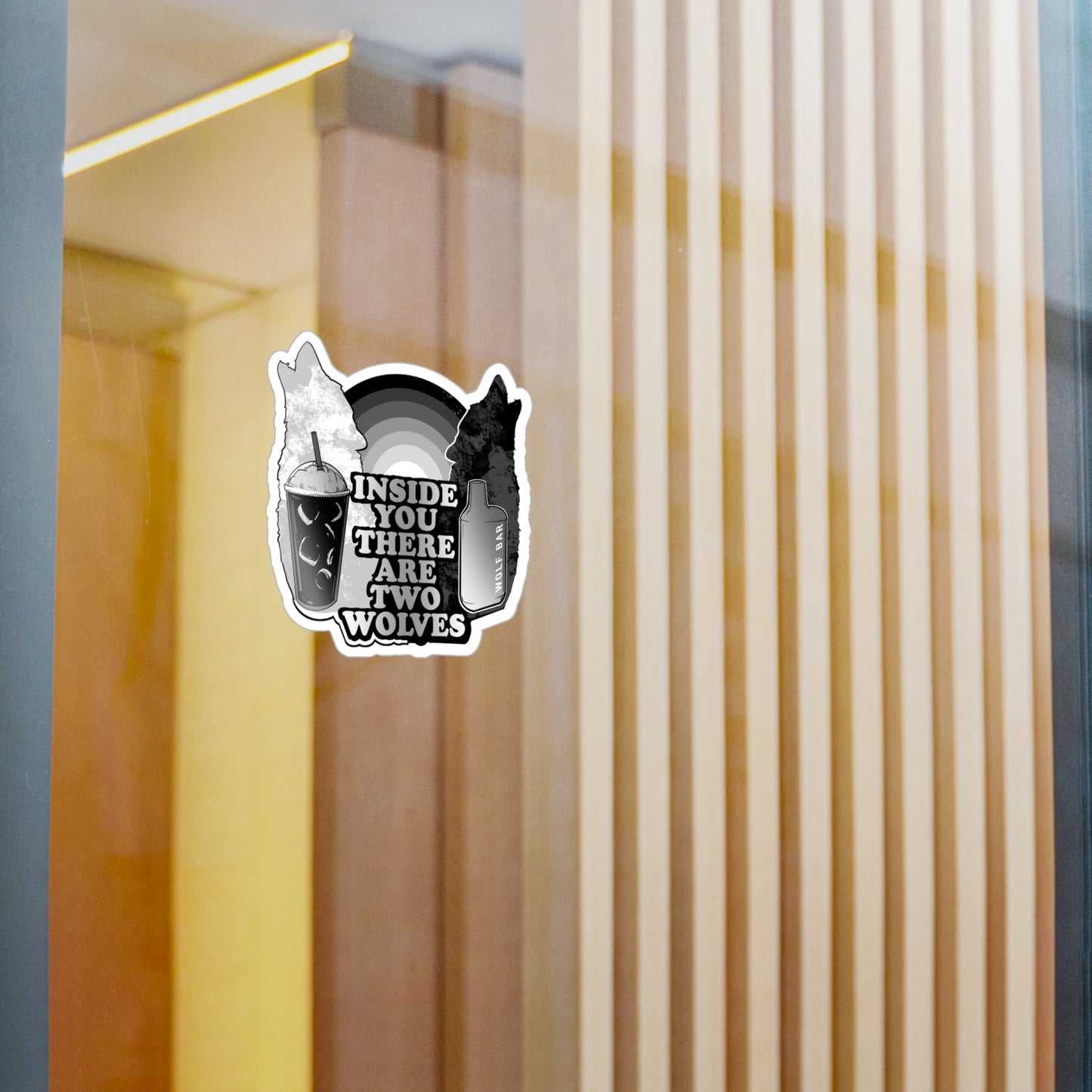Two Wolves Kiss-Cut Vinyl Decal