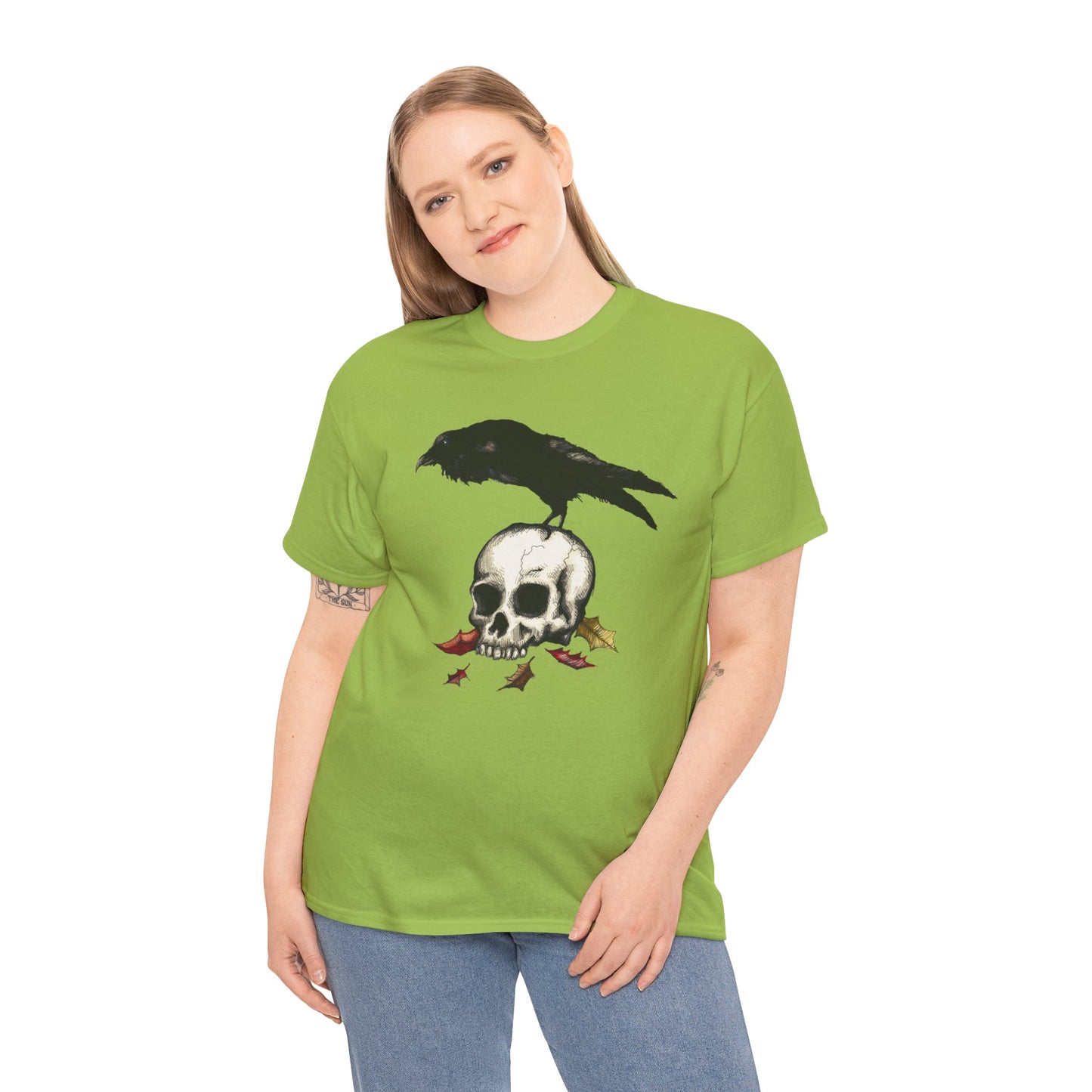 Crow Skull Unisex Heavy Cotton Tee