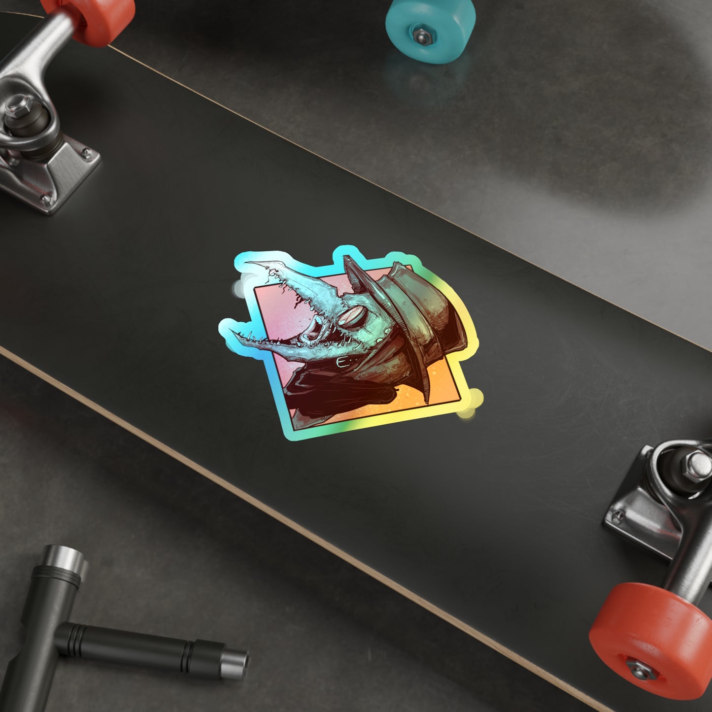 Sick & Tired Holographic Die-cut Stickers