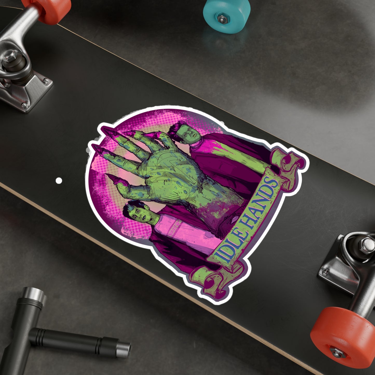 Idle Hands Kiss-Cut Vinyl Decal