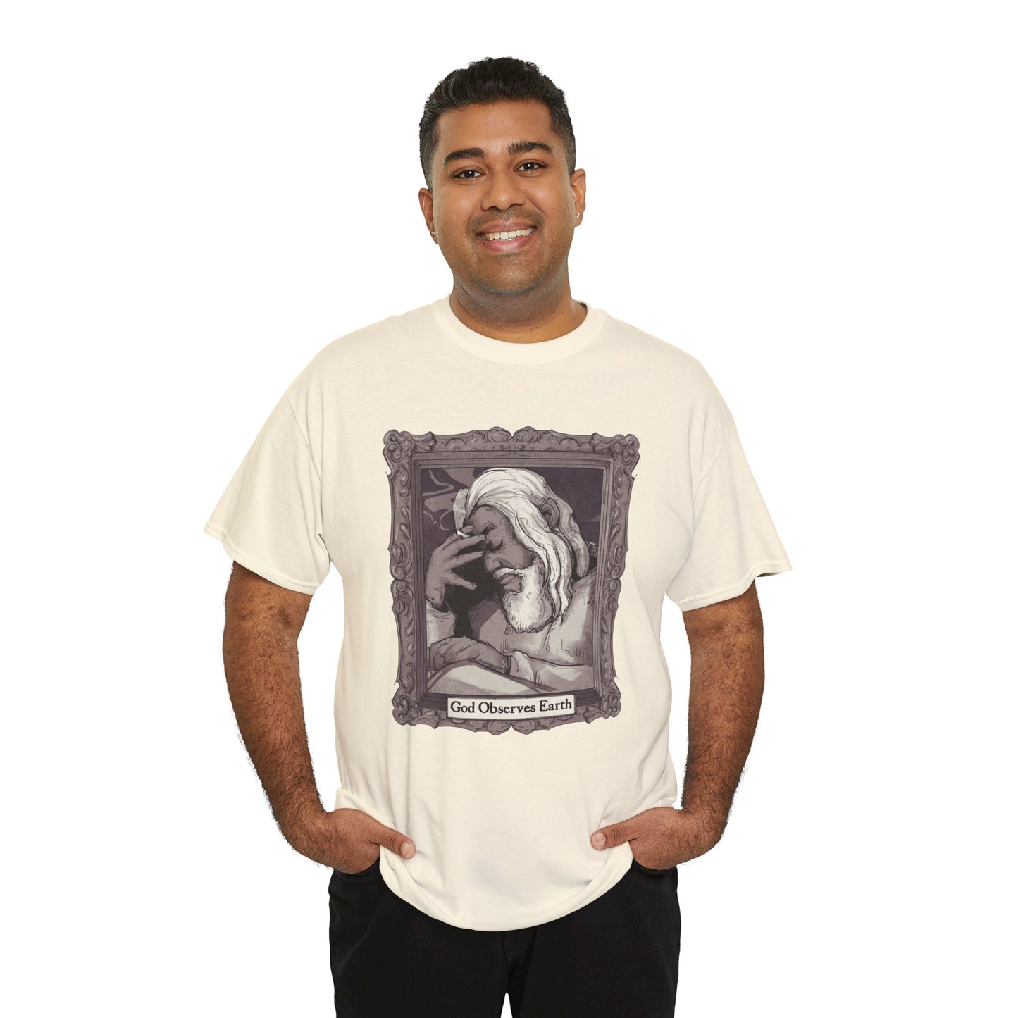 God Observes Earth Unisex Heavy Cotton Tee